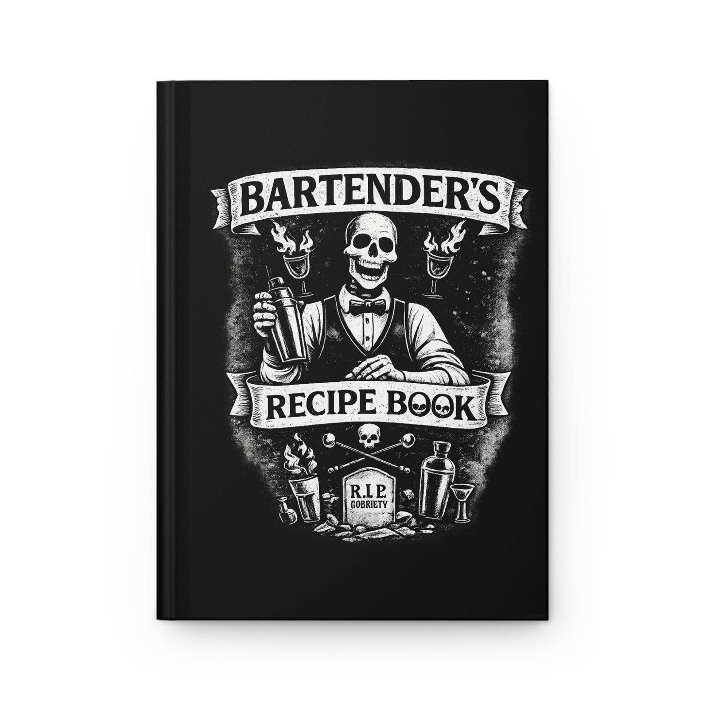 Bartender's Recipe Book Hardcover — Mixology Notebook