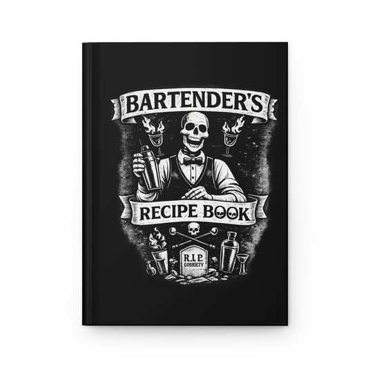 Bartender's Recipe Book Hardcover — Mixology Notebook