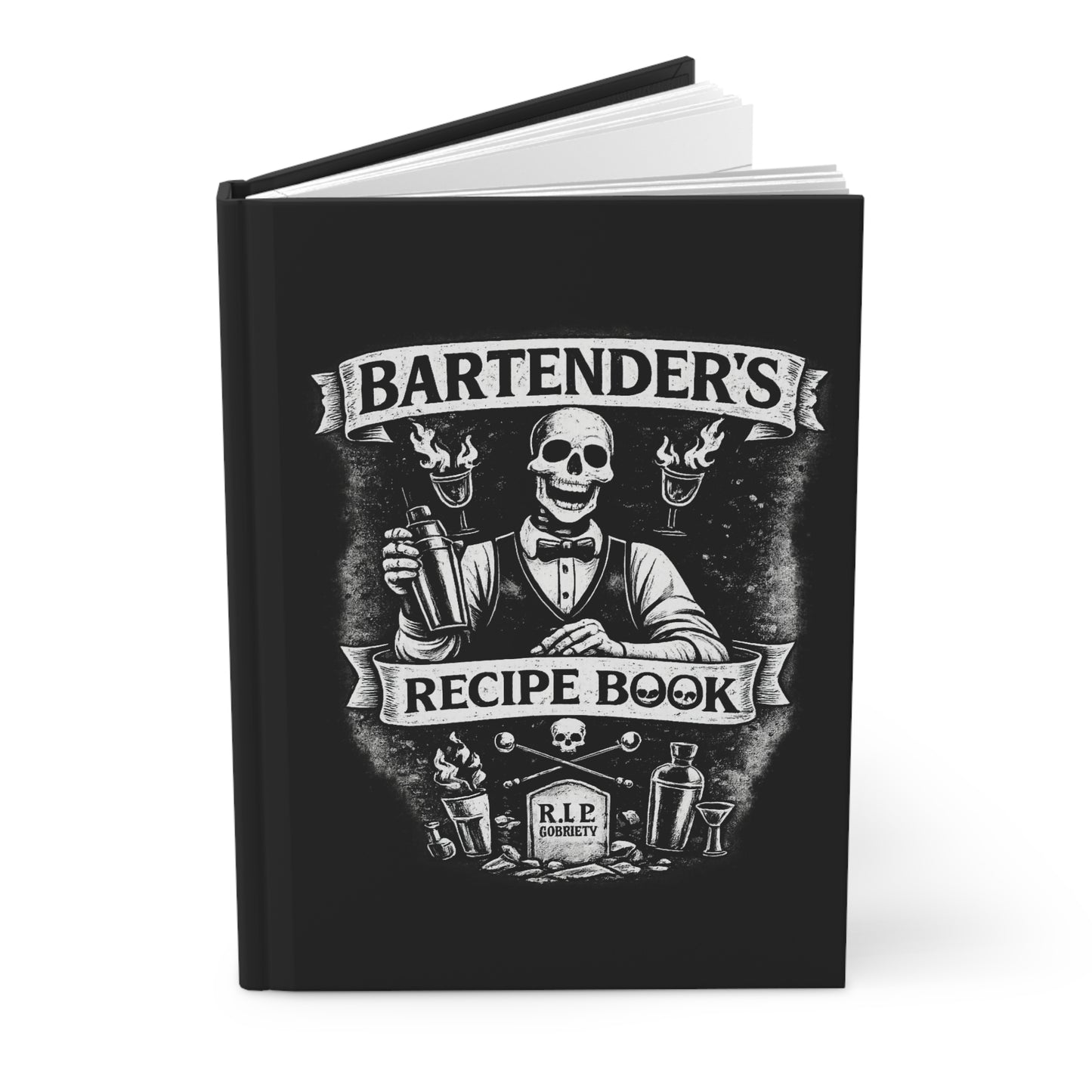 Bartender's Recipe Book Hardcover — Mixology Notebook