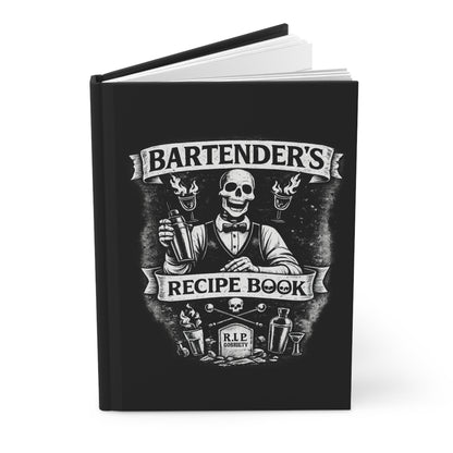Bartender's Recipe Book Hardcover — Mixology Notebook